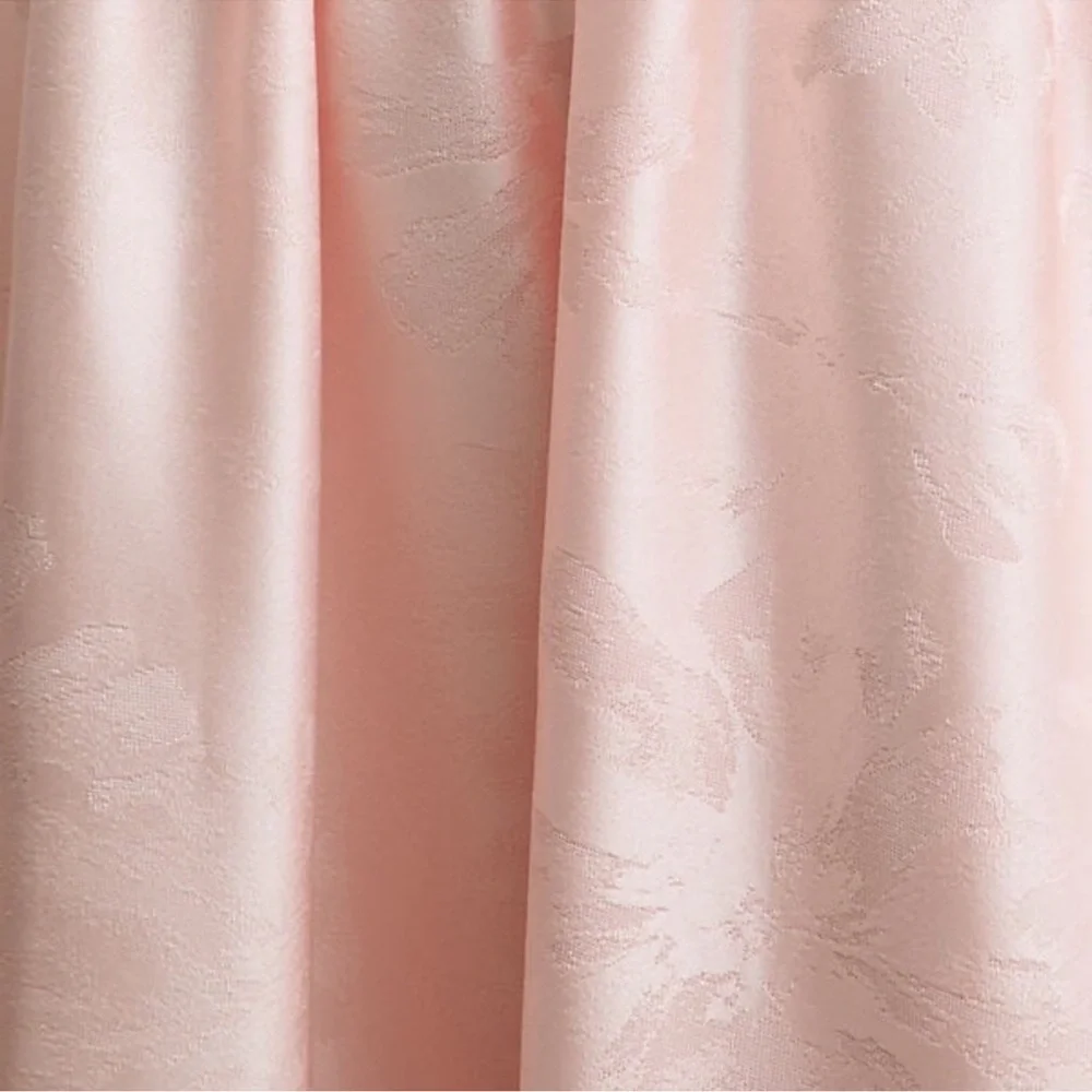 NWT BHLDN Poppy Square Neck Satin Jacquard Midi Dress Blush Pink Size 14